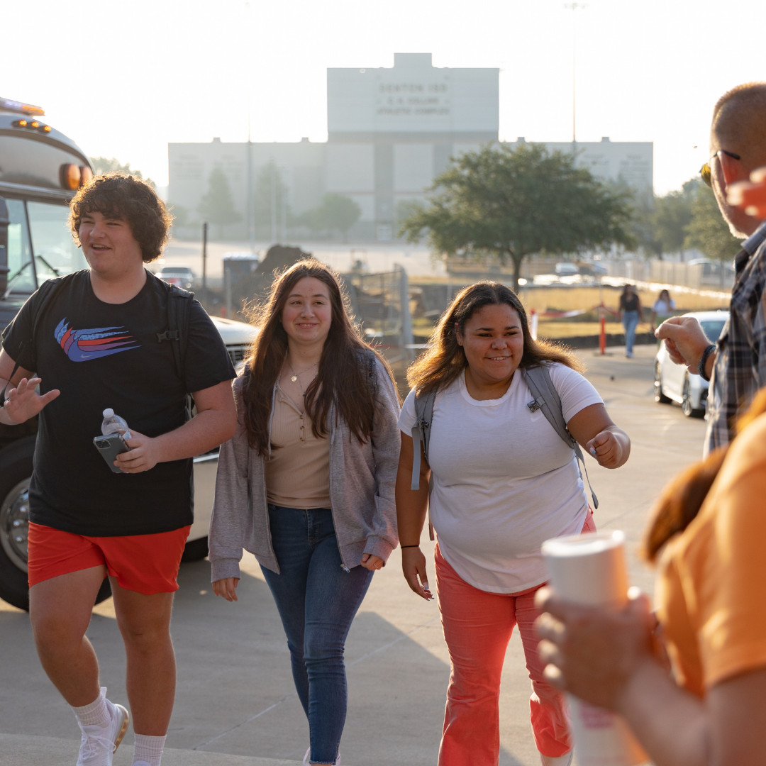   Students welcomed on the first day of school at LaGrone Academy. 